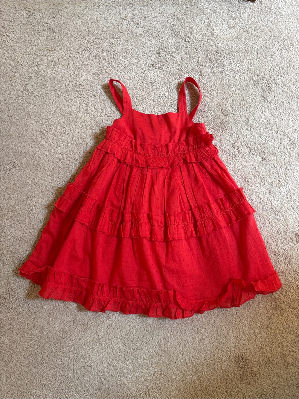 cupcakes & cashmere Red Ruffle Tiered Sundress